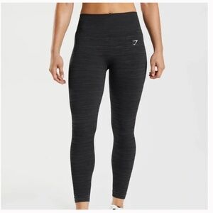 GYMSHARK Space Dye Black Seamless Leggings size